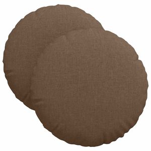 vidaXL Coussins de si&egrave;ge 2 pcs Marron &Oslash;40 x 13 cm tissu