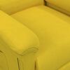 vidaXL Fauteuil de massage Jaune Velours