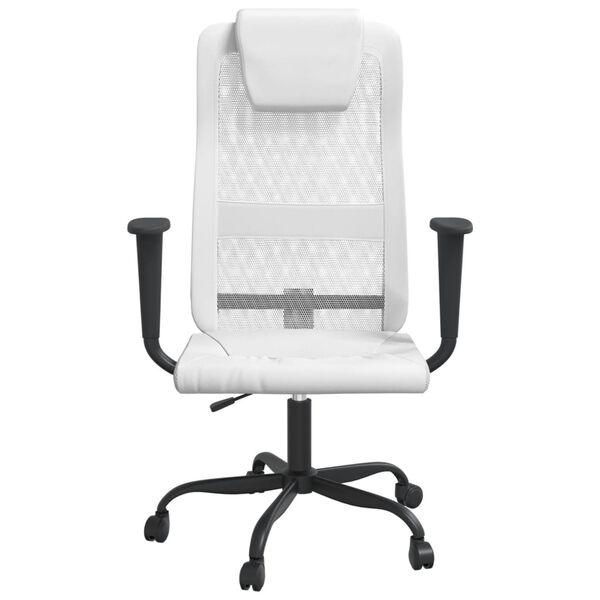 vidaXL Chaise de bureau réglable en hauteur blanc