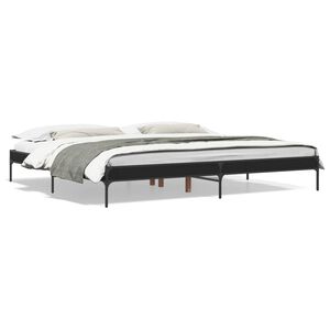 vidaXL Cadre de lit sans matelas noir 200x200 cm