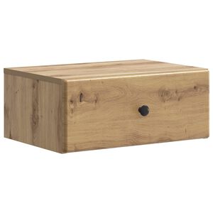 vidaXL Cabinet de chevet mural Ch&ecirc;ne artisanal 49 x 34,5 x 20 cm