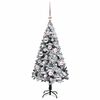 vidaXL Sapin de Noël artificiel Blanc 120 cm PVC, Acier et Plastique