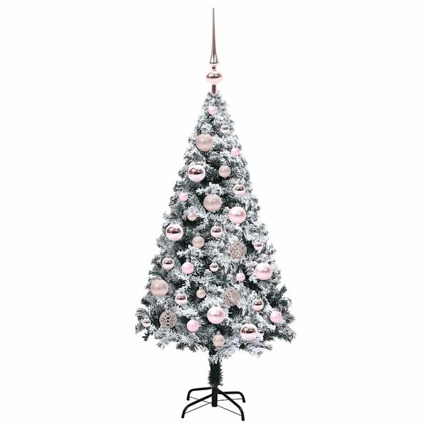 vidaXL Sapin de Noël artificiel Blanc 120 cm PVC, Acier et Plastique