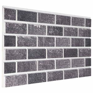 vidaXL Panneaux muraux 10 pc 100 x 50 cm Noir et gris Mousse EPS