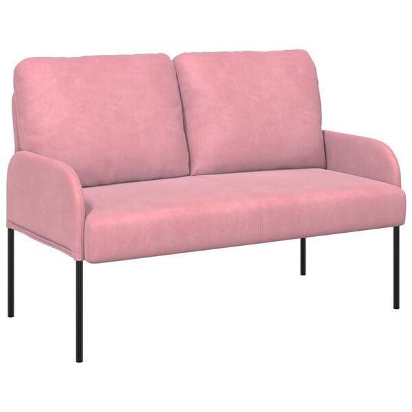 vidaXL Canap&eacute;s avec coussin 110cm Rose Contreplaqu&eacute;