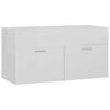 vidaXL Ensemble de meubles de salle de bain 2 pcs blanc brillant