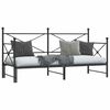 vidaXL Lit de jour avec gigogne sans matelas noir 75x190 cm