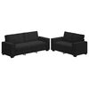 vidaXL Ensemble canap&eacute; 2 pcs avec coussins velours noir