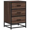 vidaXL Table de chevet ch&ecirc;ne marron 40x34,5x60cm bois ing&eacute;nierie m&eacute;tal
