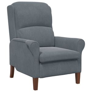 vidaXL fauteuil Gris fonc&eacute; Velours