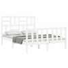 vidaXL Cadre de lit sans matelas blanc 120x200 cm bois de pin massif