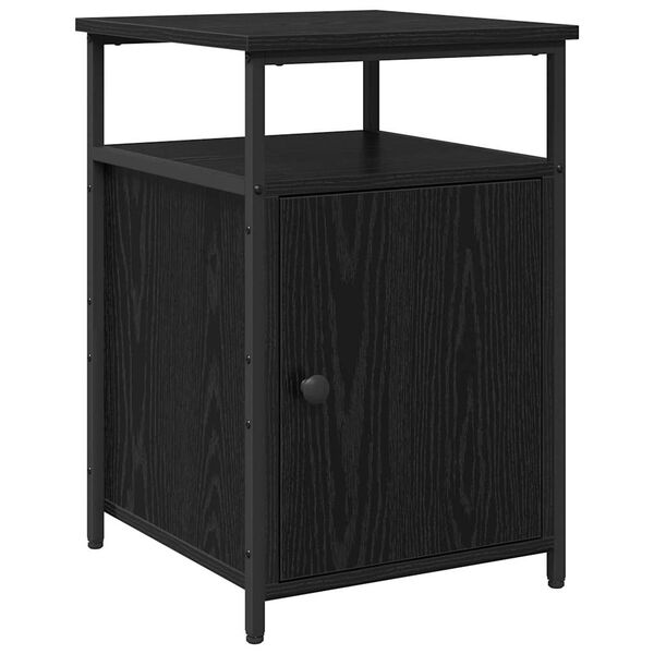 vidaXL Cabinet de chevet Ch&ecirc;ne noir Bois d'ing&eacute;nierie