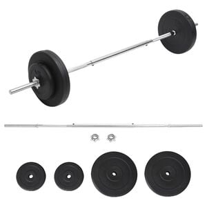 vidaXL Ensemble d'halt&egrave;res avec plaques 30 kg