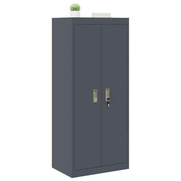 vidaXL Armoire de rangement Anthracite 60 x 40 x 140 cm Acier