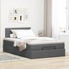 vidaXL Lit ottoman avec matelas gris fonc&eacute; 120x200 cm tissu