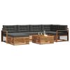 vidaXL Ensemble de canap&eacute;s d'ext&eacute;rieur 7 pcs Naturel et Anthracite