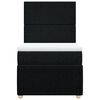 vidaXL Sommier &agrave; lattes de lit avec matelas Noir 100x200 cm Tissu