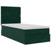 vidaXL Cadre de lit ottoman avec matelas vert fonc&eacute; 80x200 cm velours