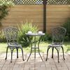vidaXL Ensemble bistro de jardin 3 pcs Noir Aluminium