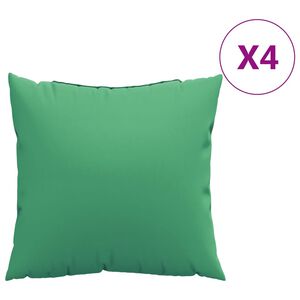 vidaXL Coussins de canap&eacute; lot de 4 vert 50x50 cm tissu