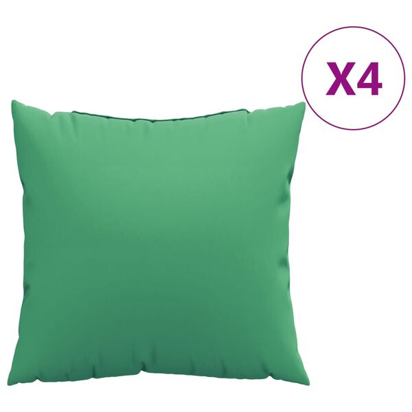 vidaXL Coussins de canap&eacute; lot de 4 vert 50x50 cm tissu