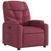 vidaXL Fauteuil inclinable électrique Rouge bordeaux Tissu