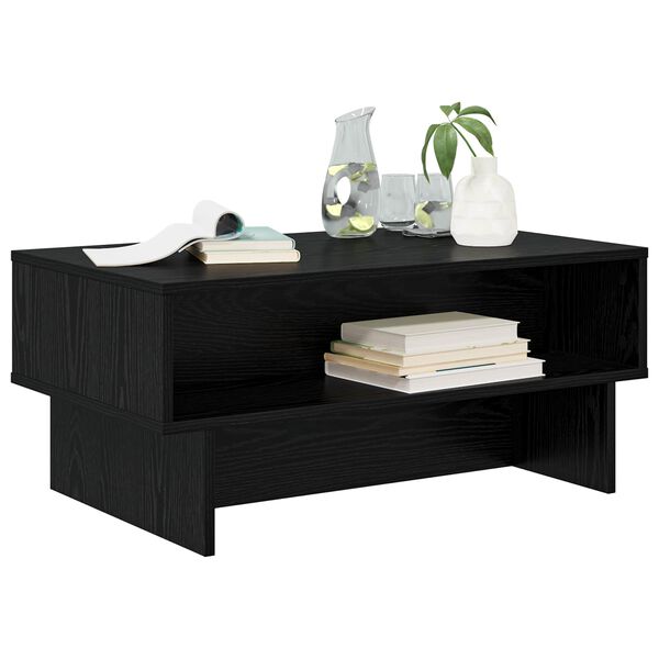 vidaXL Table basse Ch&ecirc;ne noir 80 x 46 x 35 cm Bois d'ing&eacute;nierie