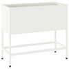 vidaXL Bac de jardin surélevé Blanc 60 x 26 x 45 cm Acier