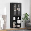 vidaXL Haut Armoire Ch&ecirc;ne noir 69,5 x 34 x 180 cm