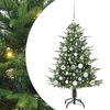vidaXL Arbre de No&euml;l artificiel pr&eacute;-&eacute;clair&eacute; avec ensemble de boules