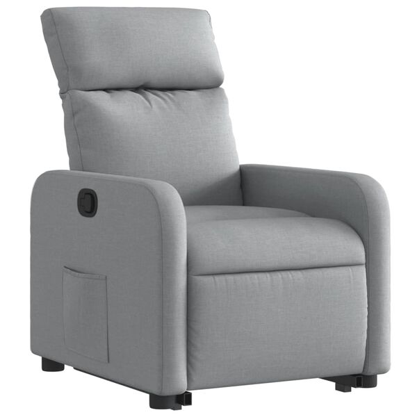 vidaXL Fauteuil inclinable Gris clair Tissu