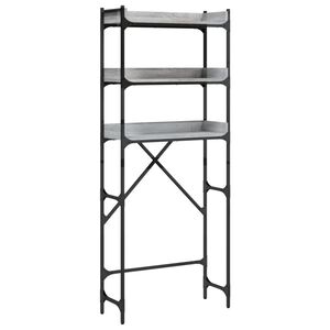 vidaXL &Eacute;tag&egrave;re de lave-linge sonoma gris 67x25x163 cm bois ing&eacute;nierie