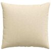 vidaXL Coussins de canap&eacute; 2 pcs Cr&egrave;me 50 x 50 cm tissu