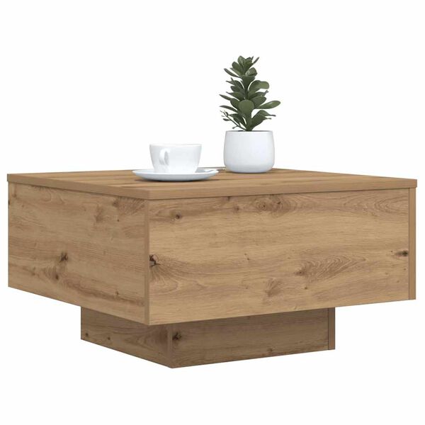 vidaXL Table basse Ch&ecirc;ne artisanal 55 x 55 x 31 cm Bois d'ing&eacute;nierie