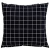 vidaXL Coussins &Eacute;parpill&eacute;s &Agrave; carreaux 4 pcs Carreaux Noirs 40 x 40 cm