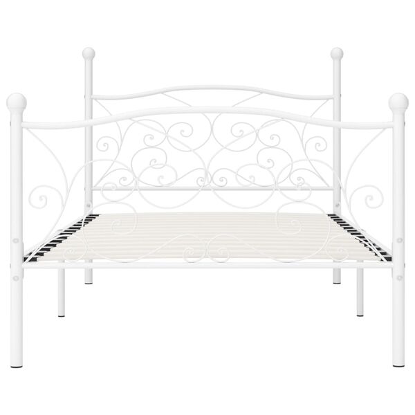 vidaXL Cadre de lit sans matelas avec sommier &agrave; lattes m&eacute;tal 90x200 cm