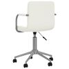 vidaXL Chaise pivotante de salle à manger Blanc Similicuir