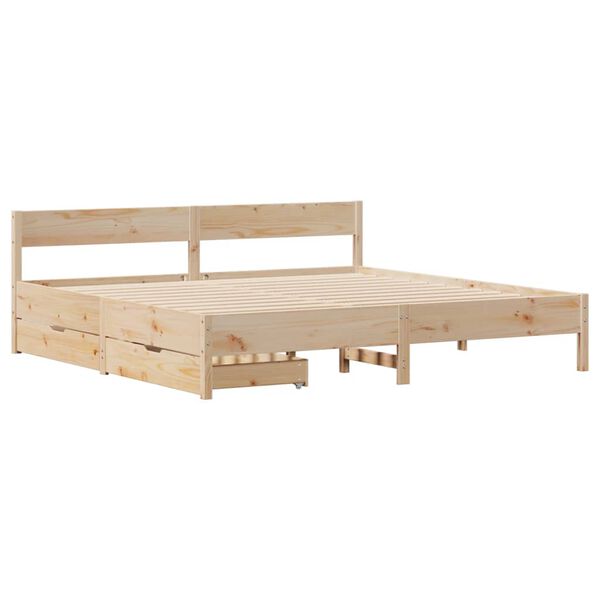vidaXL Cadre de lit sans matelas 200x200 cm bois massif de pin