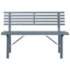 vidaXL Banc de jardin 110 cm acier gris