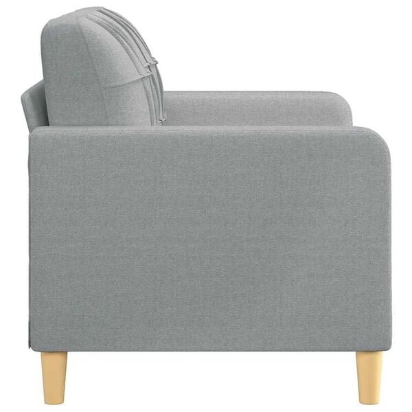 vidaXL Canapé à 2 places Gris clair 120 cm Tissu