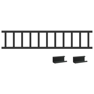 vidaXL Protection de neige pour toit Noir 100 x 2,5 x 20 cm Acier