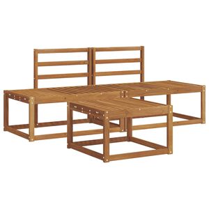 vidaXL Ensemble de canap&eacute;s d'ext&eacute;rieur 3 pc Naturel