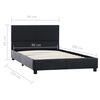 vidaXL Cadre de lit sans matelas noir similicuir 90x200 cm