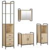 vidaXL Ensemble d'armoire de salle de bain 4 pc Ch&ecirc;ne Sonoma