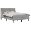 vidaXL Cadre de lit avec matelas Gris clair 120 x 190 cm Velours