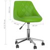 vidaXL Chaise pivotante de salle &agrave; manger Vert Similicuir