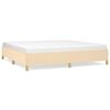 vidaXL Cadre de lit sans matelas cr&egrave;me 200x200 cm tissu