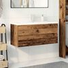 vidaXL Meuble lavabo avec bassin et robinet int&eacute;gr&eacute;s vieux bois