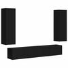 vidaXL Ensemble meuble TV 3 pc Noir Bois d'ing&eacute;nierie