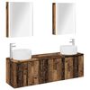 vidaXL Ensemble d'armoire de salle de bain 5 pc Bois ancien